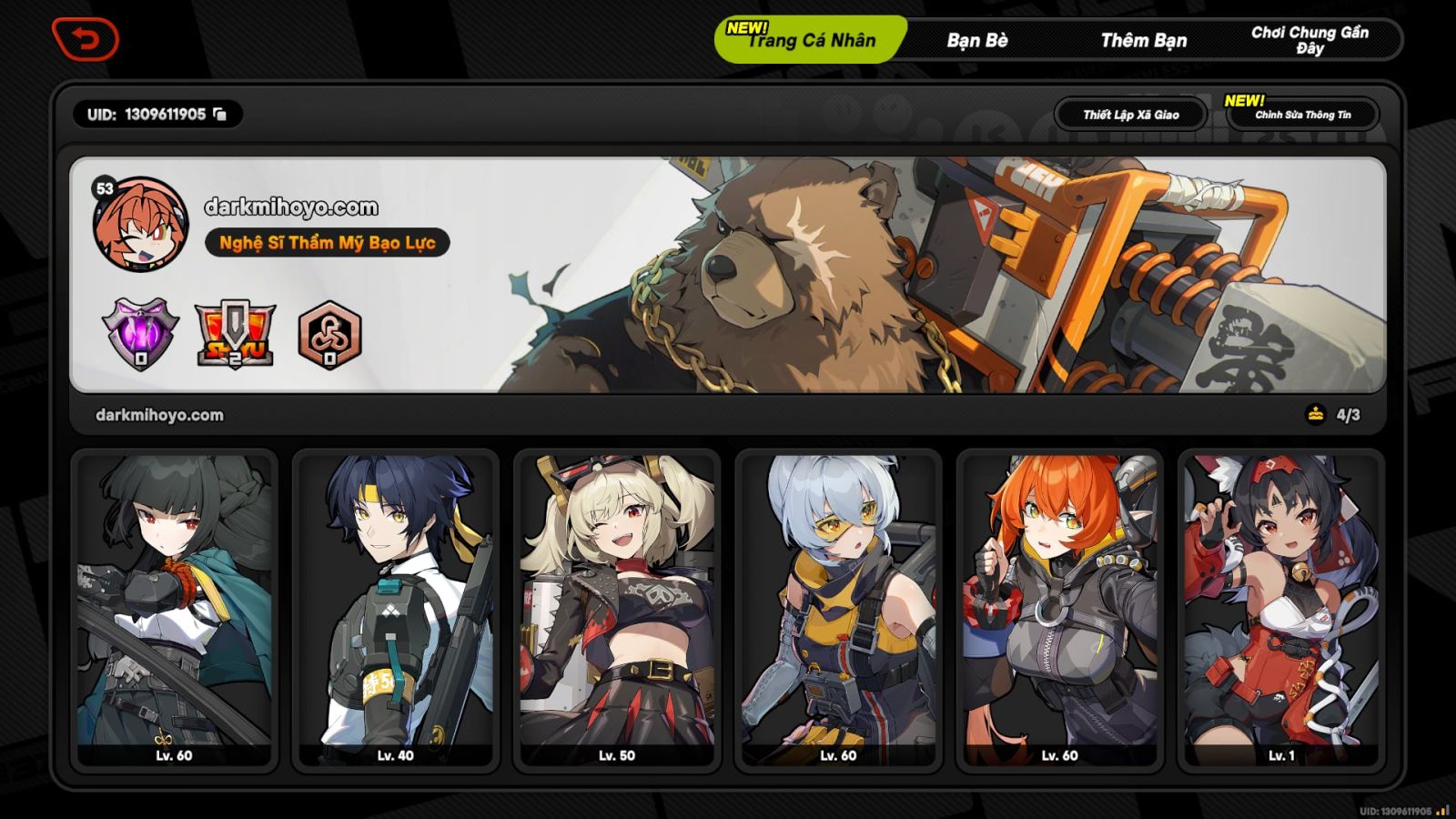 Acc Zenless Zone Zero ID 12374