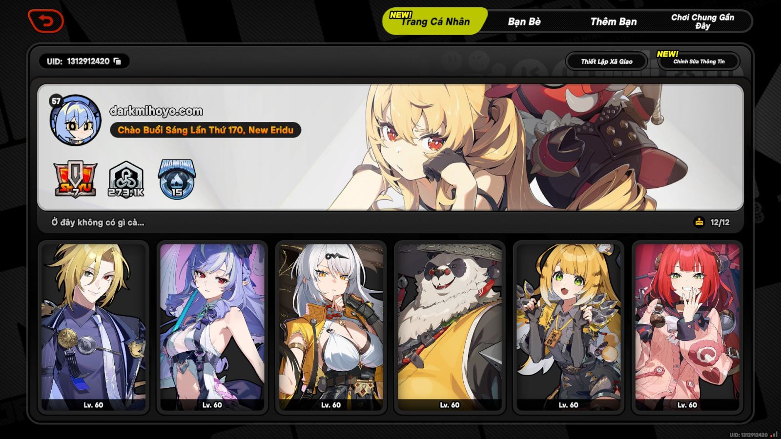 Acc Zenless Zone Zero ID 12080