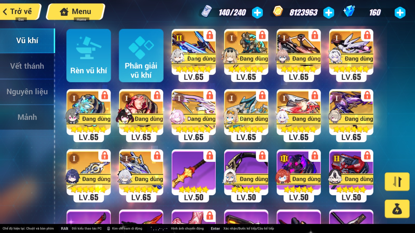 Cung cấp acc Honkai Impact 3 giá rẻ ID 19645