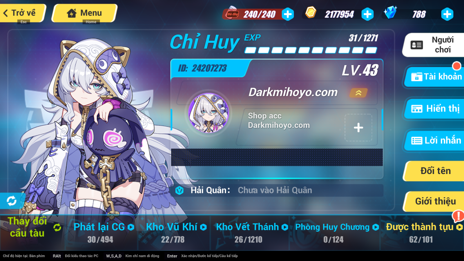 Acc Honkai Impact 3 ID 5443