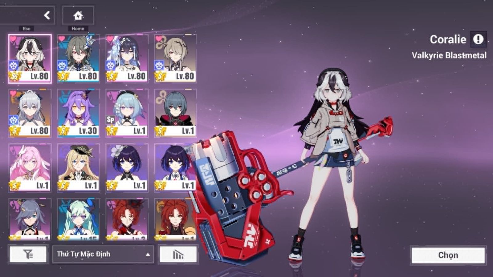 Cung cấp acc Honkai Impact 3 giá rẻ ID 19423