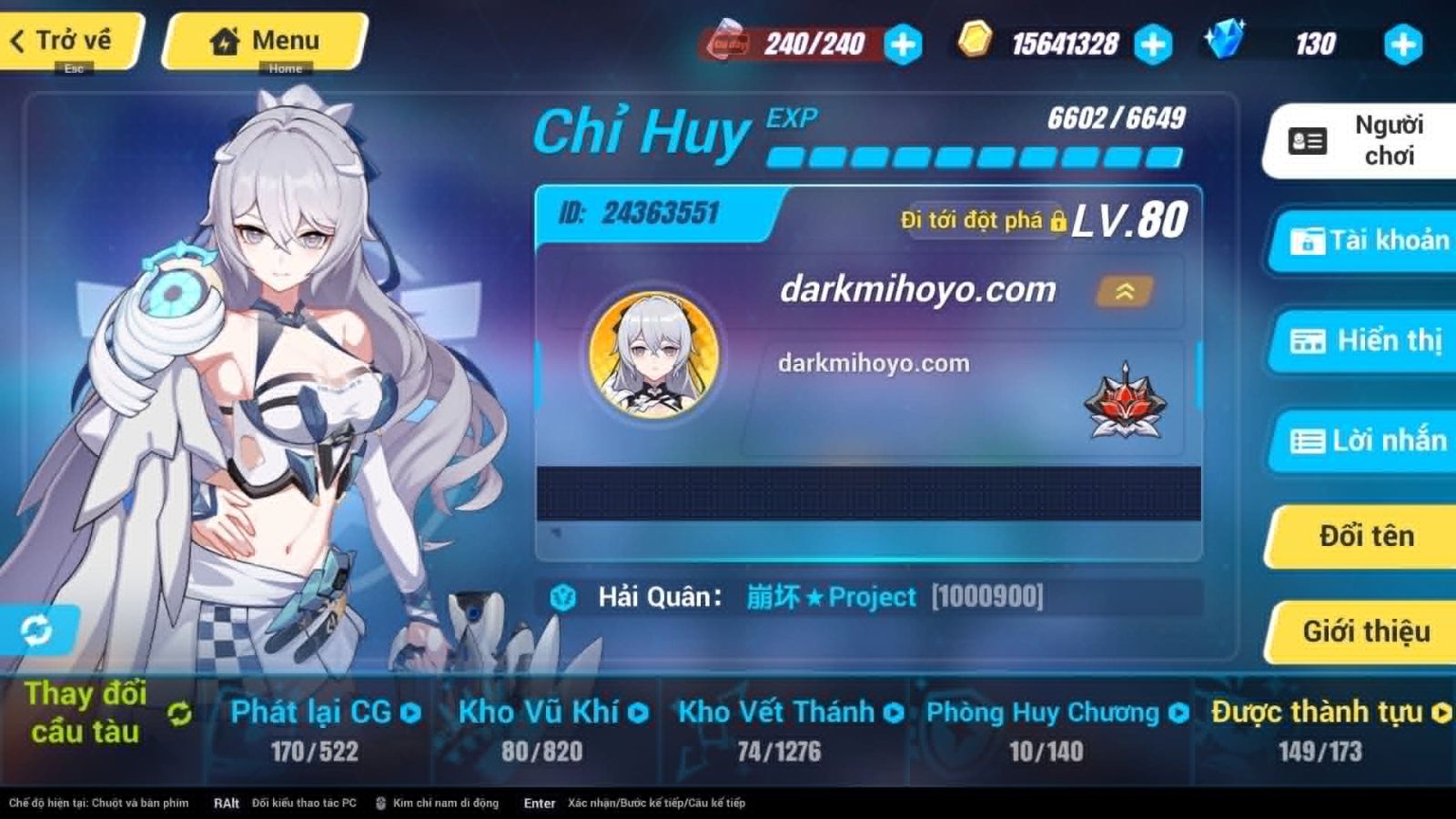Cung cấp acc Honkai Impact 3 giá rẻ ID 19423