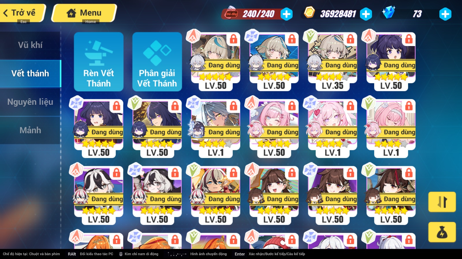 Cung cấp acc Honkai Impact 3 giá rẻ ID 19646
