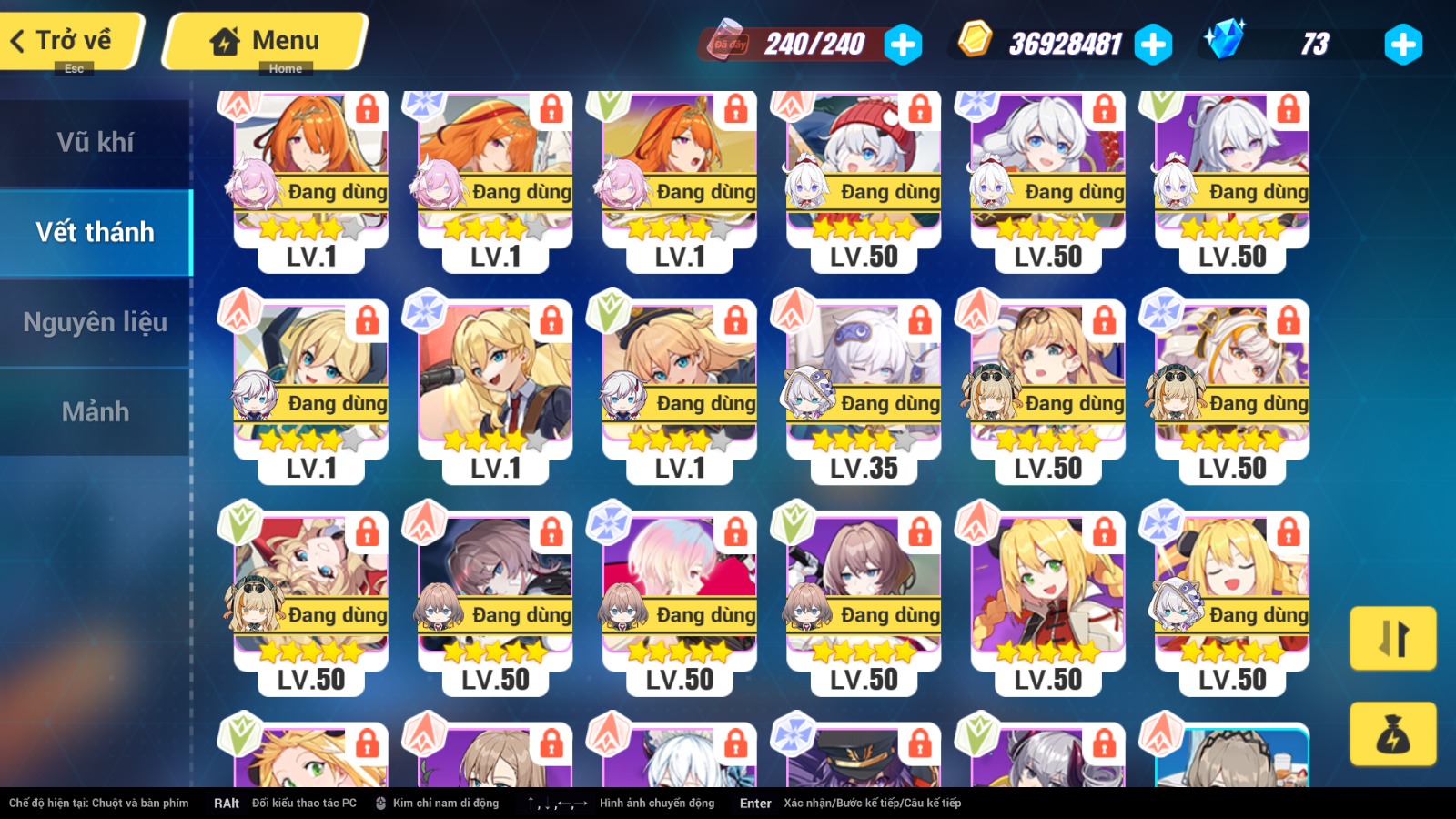 Cung cấp acc Honkai Impact 3 giá rẻ ID 19646