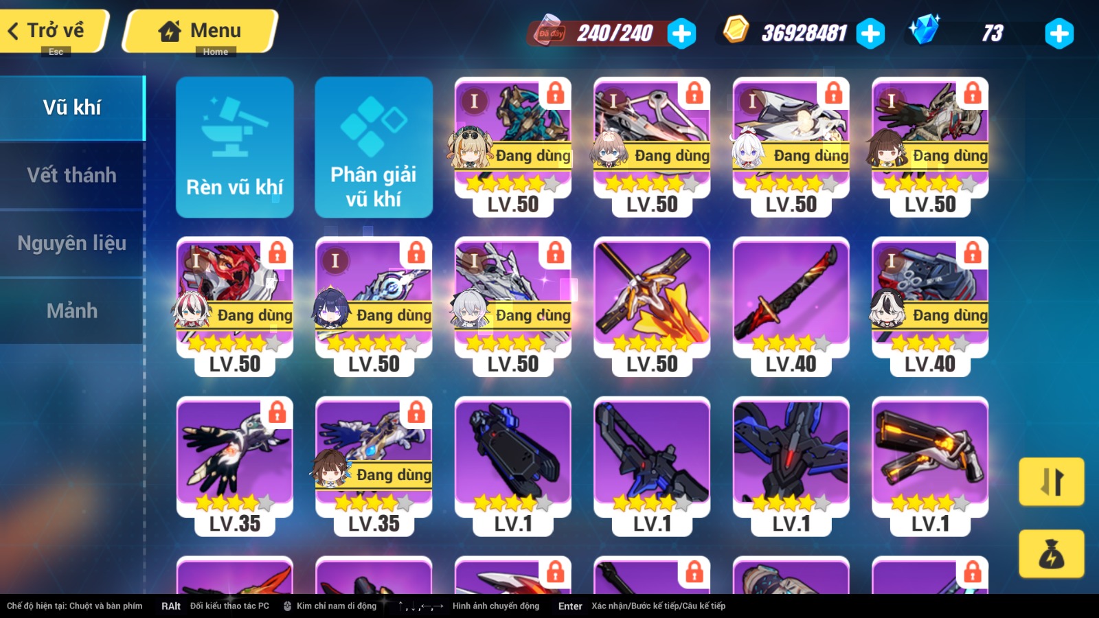 Cung cấp acc Honkai Impact 3 giá rẻ ID 19646