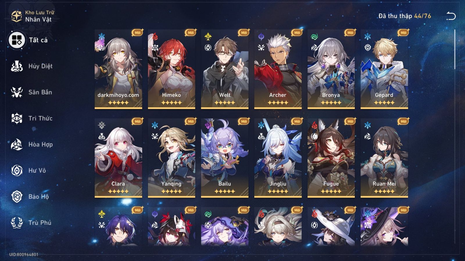 Acc Honkai Star Rail ID 13340