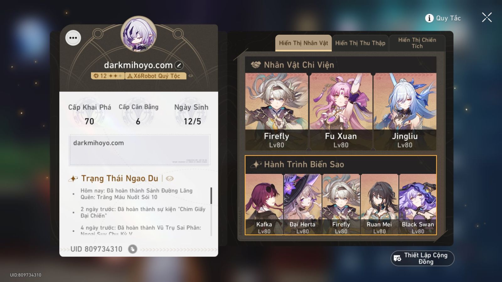 Acc Honkai Star Rail ID 9278