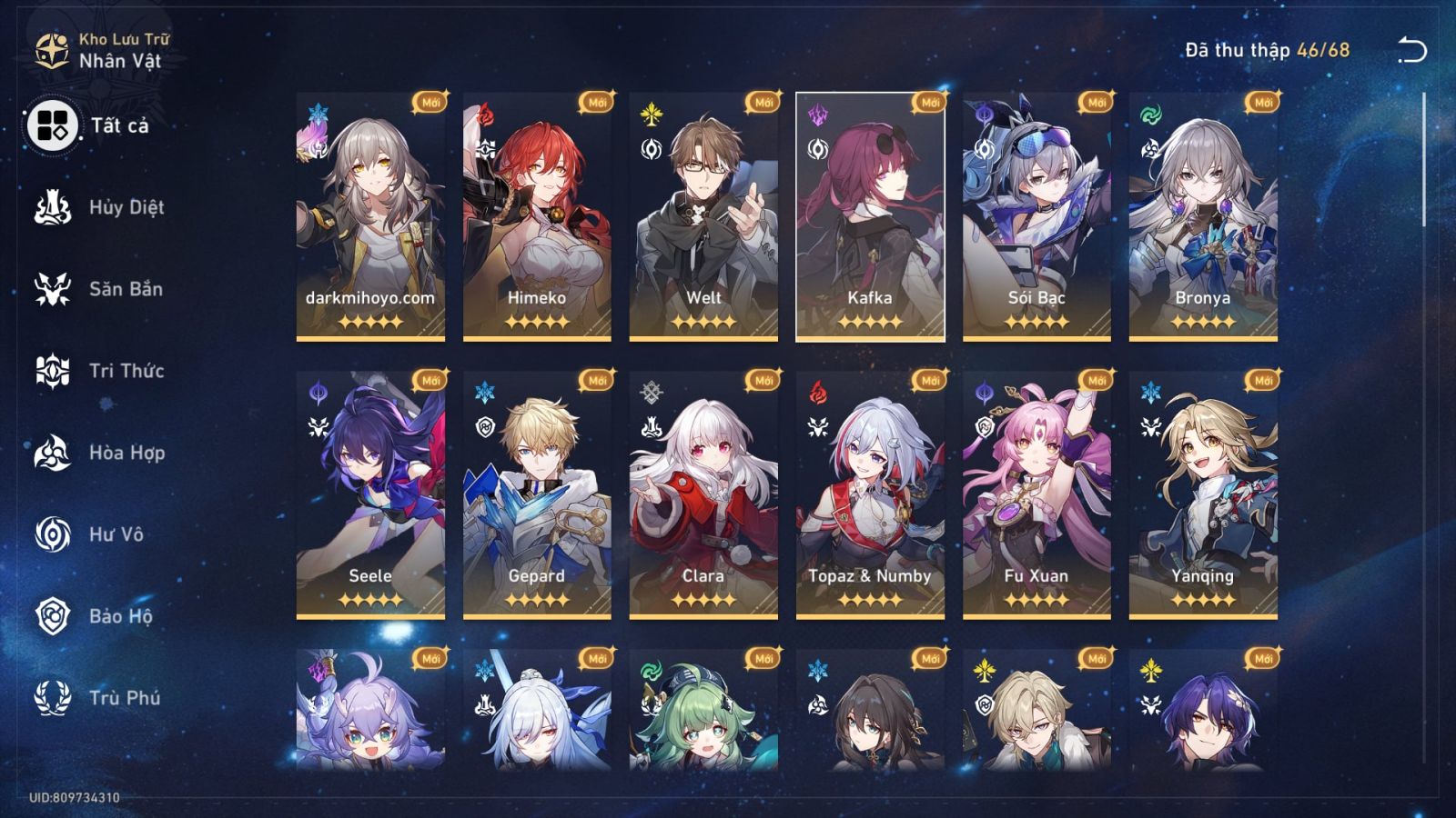 Acc Honkai Star Rail ID 9278