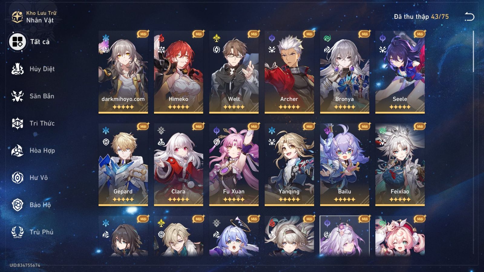 Acc Honkai Star Rail ID 11924