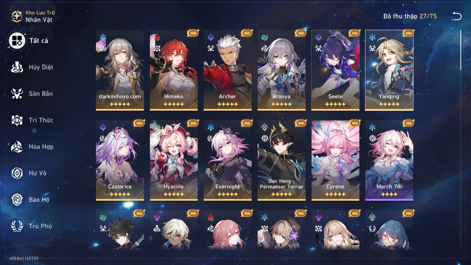 Acc Honkai Star Rail ID 11934