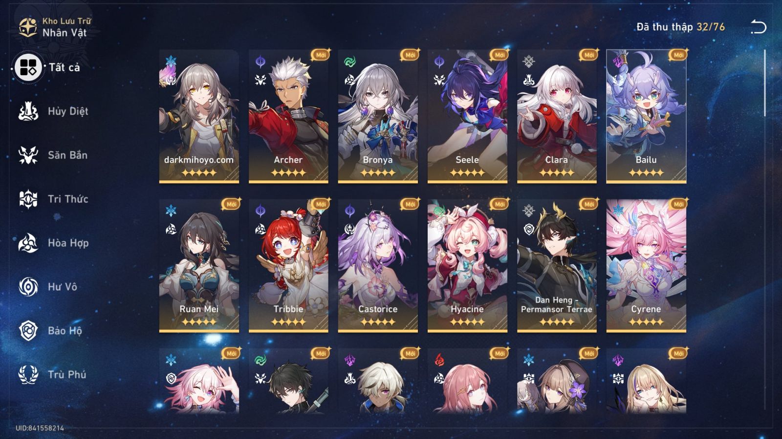 Acc Honkai Star Rail ID 13235