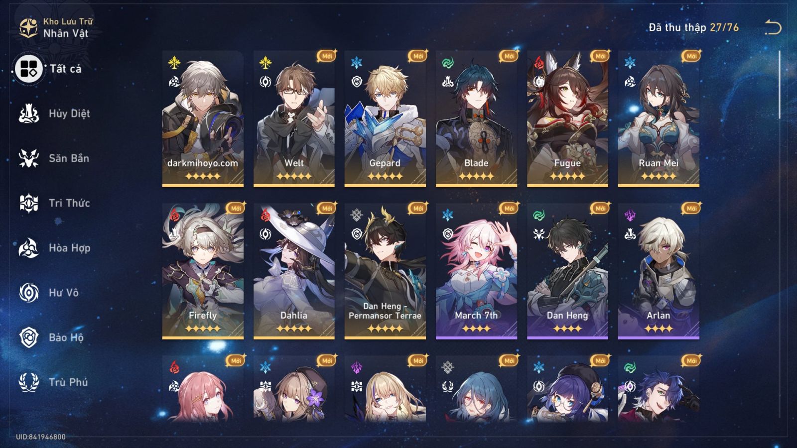 Acc Honkai Star Rail ID 13336